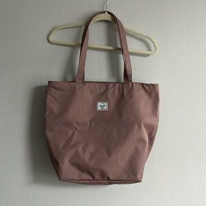 Herschel zip top canvas tote, dusty rose